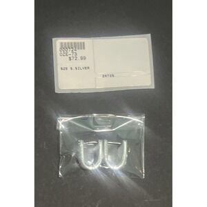 Greek Inspired Horseshoe Shaped Hoops, 925 Stamped Sterling Silver